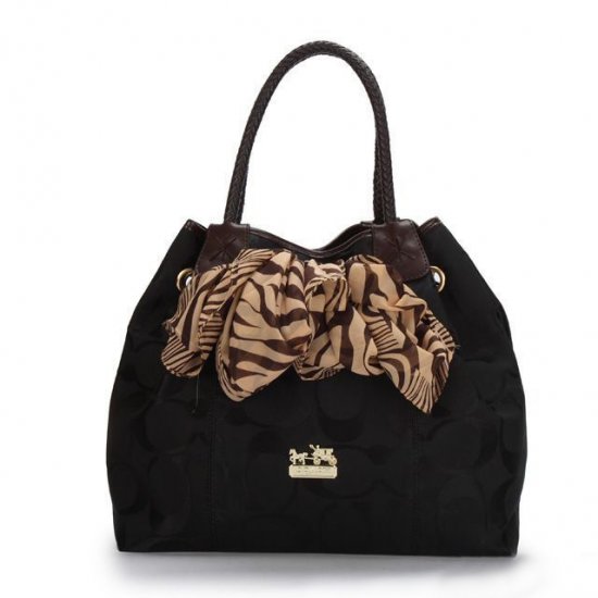 Coach North South Scarf Large Black Totes ATP | Coach Outlet Canada